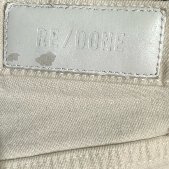 RE/DONE 90’s Originals High Waist Ankle Crop Jeans Vintage White Size 27 - Picture 14 of 16